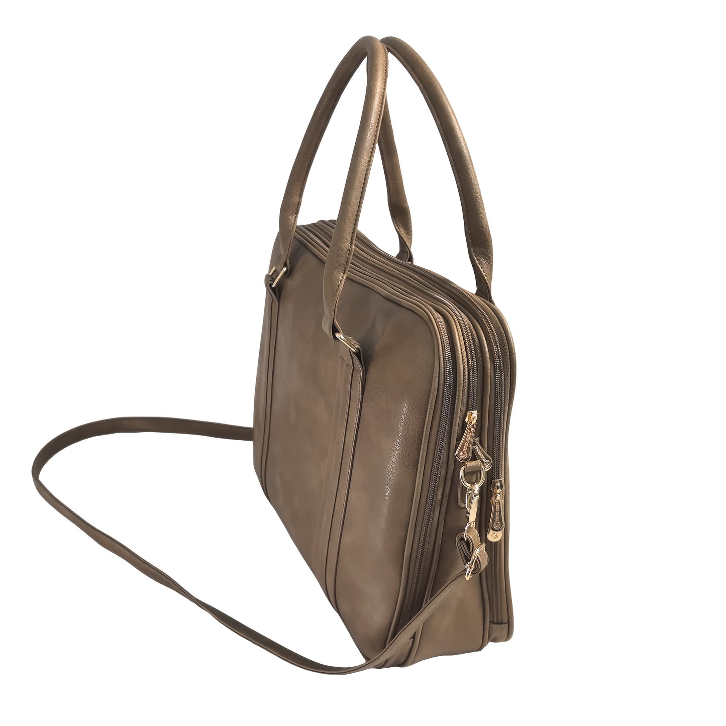Vintage-Style Large Capacity Laptop Bag for Men & Women - Adjustable Crossbody Shoulder Bag with Detachable Strap, 3 Compartments, Tablet Pocket, Lightweight Durable Design for Office, Commuting & Travel, Laptop Carrying Case
