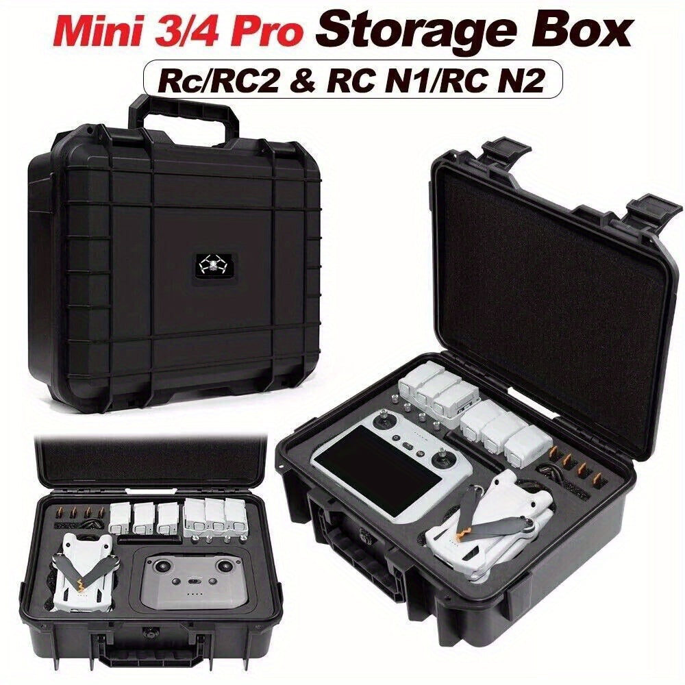 Protective Carrying Case for DJI Mini 3/4 And Mini 3/4 Pro, Featuring a Non-Slip Handle for Easy Lifting And a Reinforced Lock