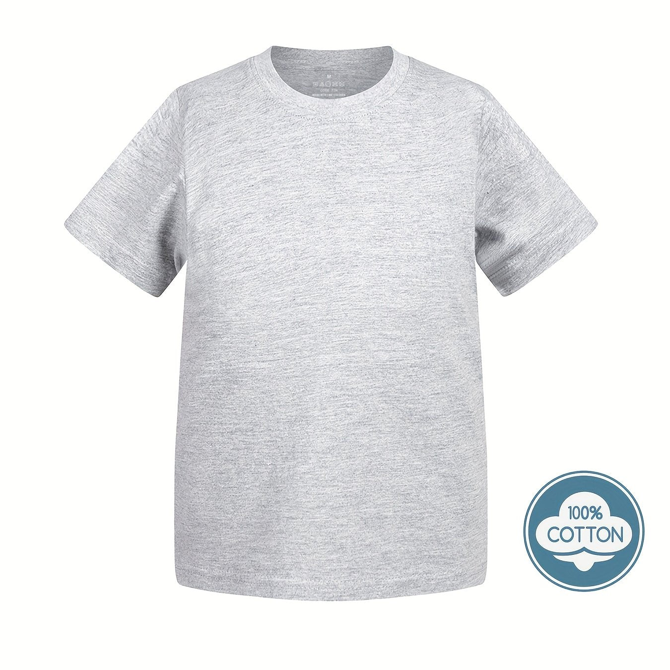 Kid's Solid Color T-shirt, Casual Short Sleeve Top, Boy's Tee For Summer
