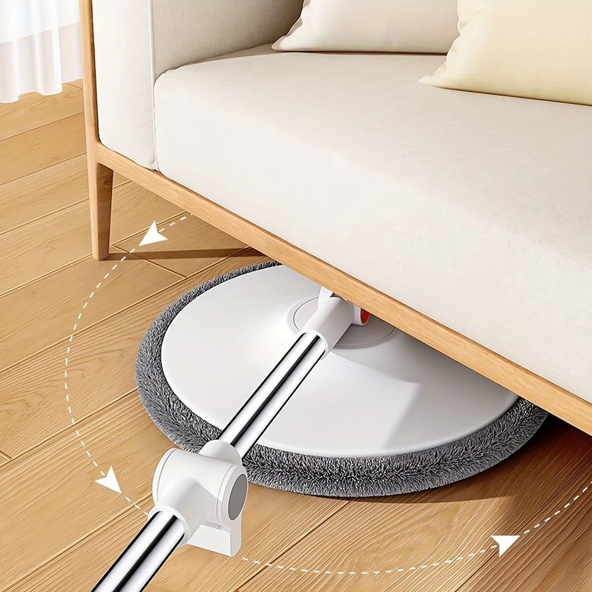 Joybos Spin Mop and Bucket System with Hands-Free Self-Cleaning, Heavy-Duty Metal Construction, 3 Mop Heads (Flat, Corner, Heavy-Duty), Dual Compartment Bucket - Quick-Dry Microfiber Pads for Hardwood, Tile, Vinyl, Laminate F
