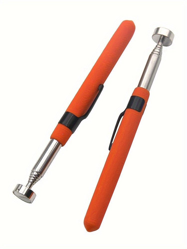 1pc Magnet Pickup Tool, Orange Telescopic Adjustable Magnetic Pick-Up Tools Picking Up Small Pieces