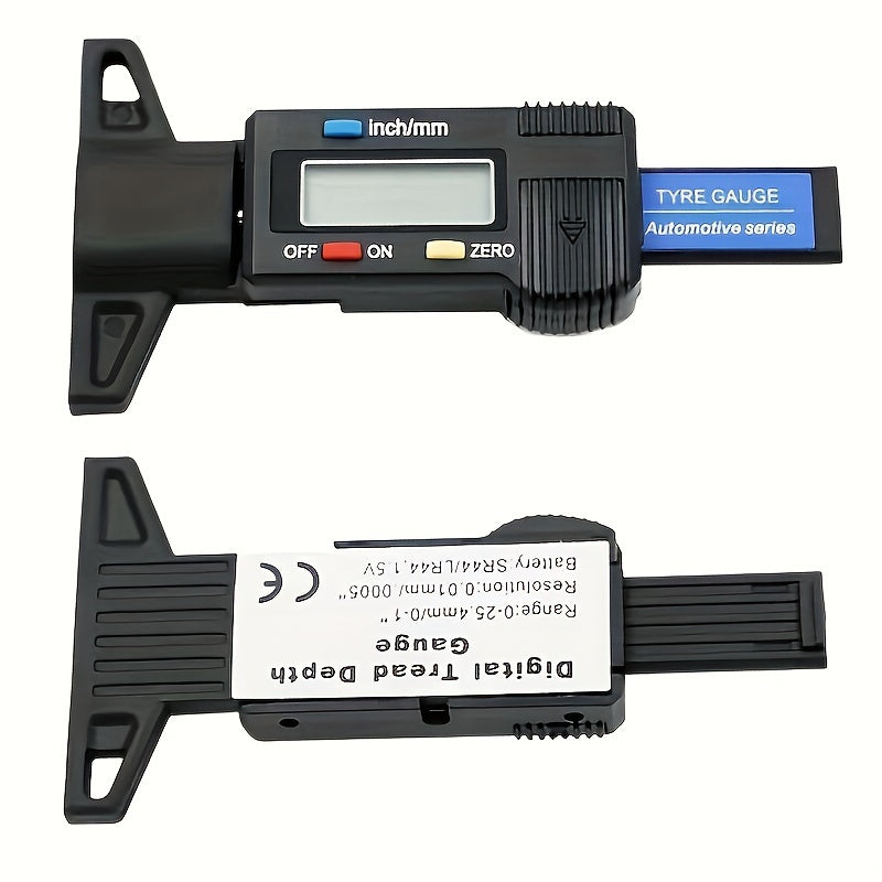 1pc Digital Depth Gauge Caliper Tread Depth Gauge LCD Tire Tread Gauge For Car Tire 0-25mm Measuring Tool Caliper Repair Tools