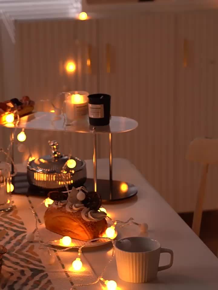 1pc, Sphere String Lights, Battery Operated Indoor Fairy Lights, Outdoor Indoor String Lights For Backyard, Patio, Garden, Party, Bedroom, Living Room, Classroom, Camping Decoration Warm White Globe Fairy Lights
