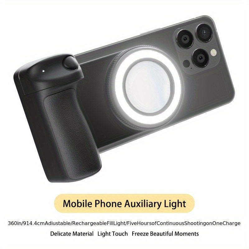 Suporte Magnético para Telemóvel com Luz LED Ajustável