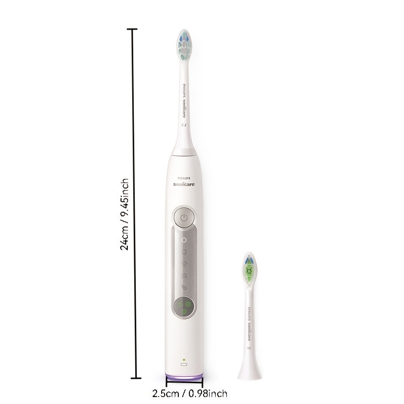 Philips & Sonic Electric Toothbrush with Smart, 5 Cleaning Modes (Clean/Gum Care/Deep Clean/Whitening/Rapid),, 2-Min Timer, Interdental Brush Compatible, White & Purple Dental Care Device (HX5272/03)