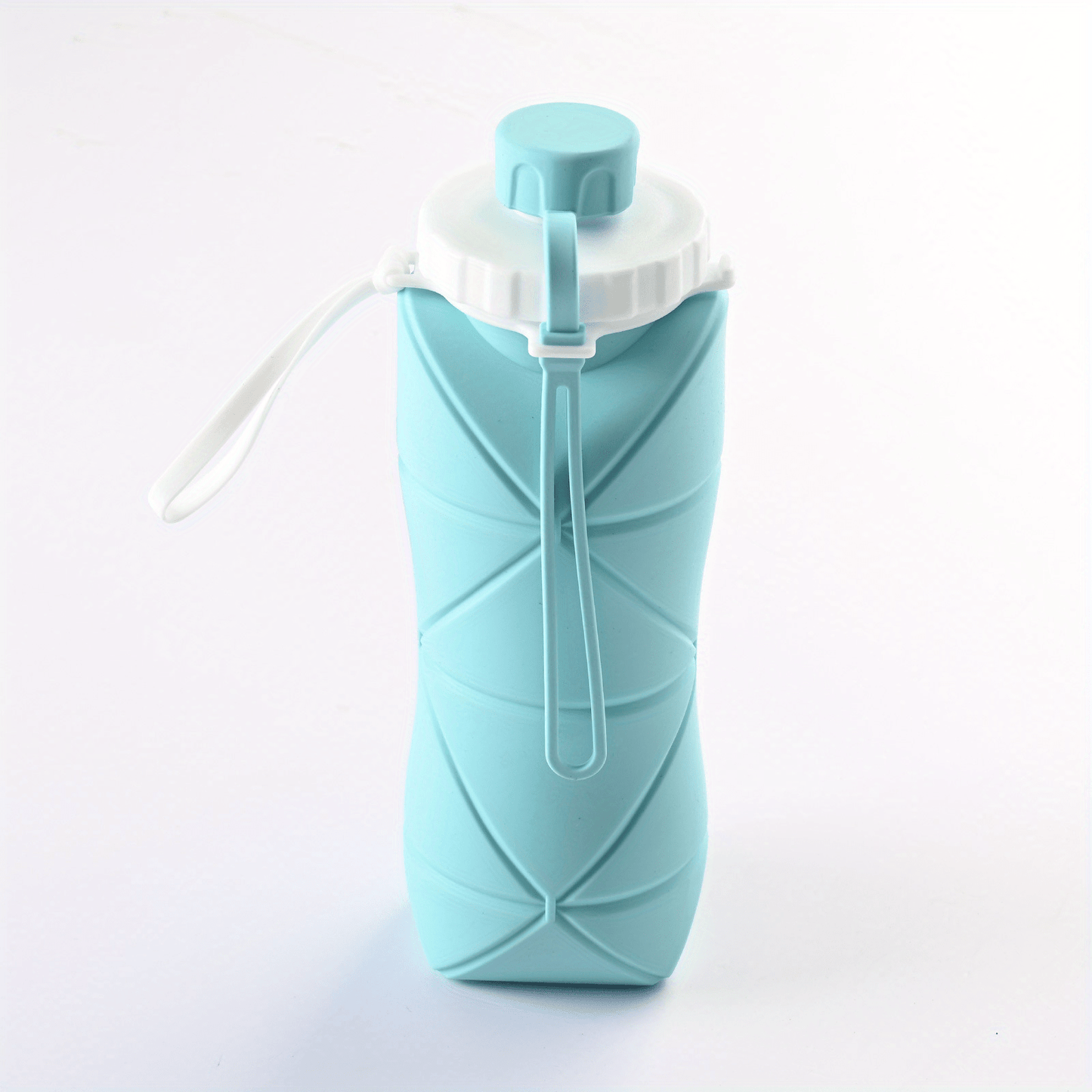 1pc, Telescopic Collapsible Sports Water Bottle, 600ml/20.3oz Heat Resistant Food Grade Silicone Water Cups, Foldable Silicone Portable Water Jugs, For Camping, Fitness, Summer Drinkware, Travel Accessories, Birthday Gifts, B