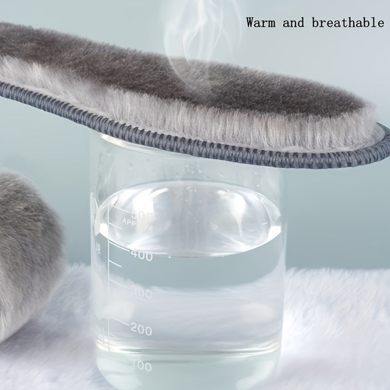 1 Pair of Plush Thermal Felt Insoles for Men & Women - Ultra-Warm, Breathable Winter Shoe Inserts with Faux Rabbit Fur, Sizes 35-45/3.5-9.5, Perfect for Snow Boots, Winter Boots