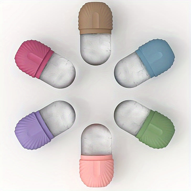 Ice Face Roller, Ice Roller For Face & Eye Puffiness, Facial Massager Contour And Enhance Skin Care & Glow, Ice Facial Roller Mold Cube, Reusable & Leakproof