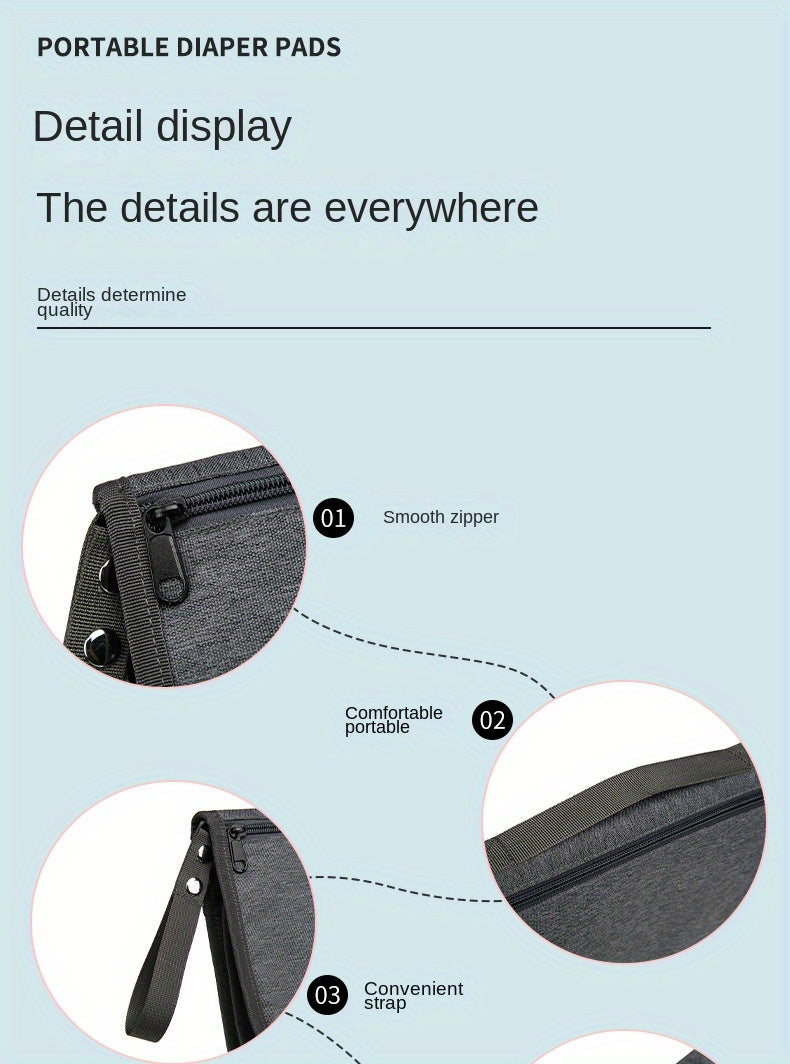 Portable Diaper Changing Pad: Waterproof Travel Station Kit With Pockets - Perfect Baby Shower Gift! Christmas, Halloween, Thanksgiving Day Gift