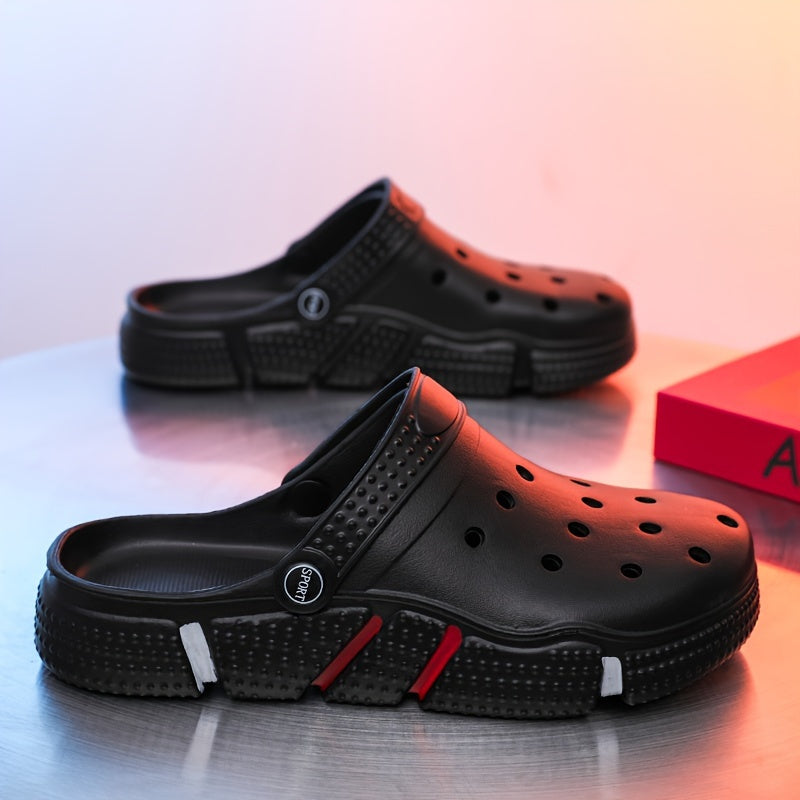 Unisex Clogs, Garden Shoes, Lightweight Non Slip Slides Slippers, Casual Hollow Out Beach Sandals, adult's footwear