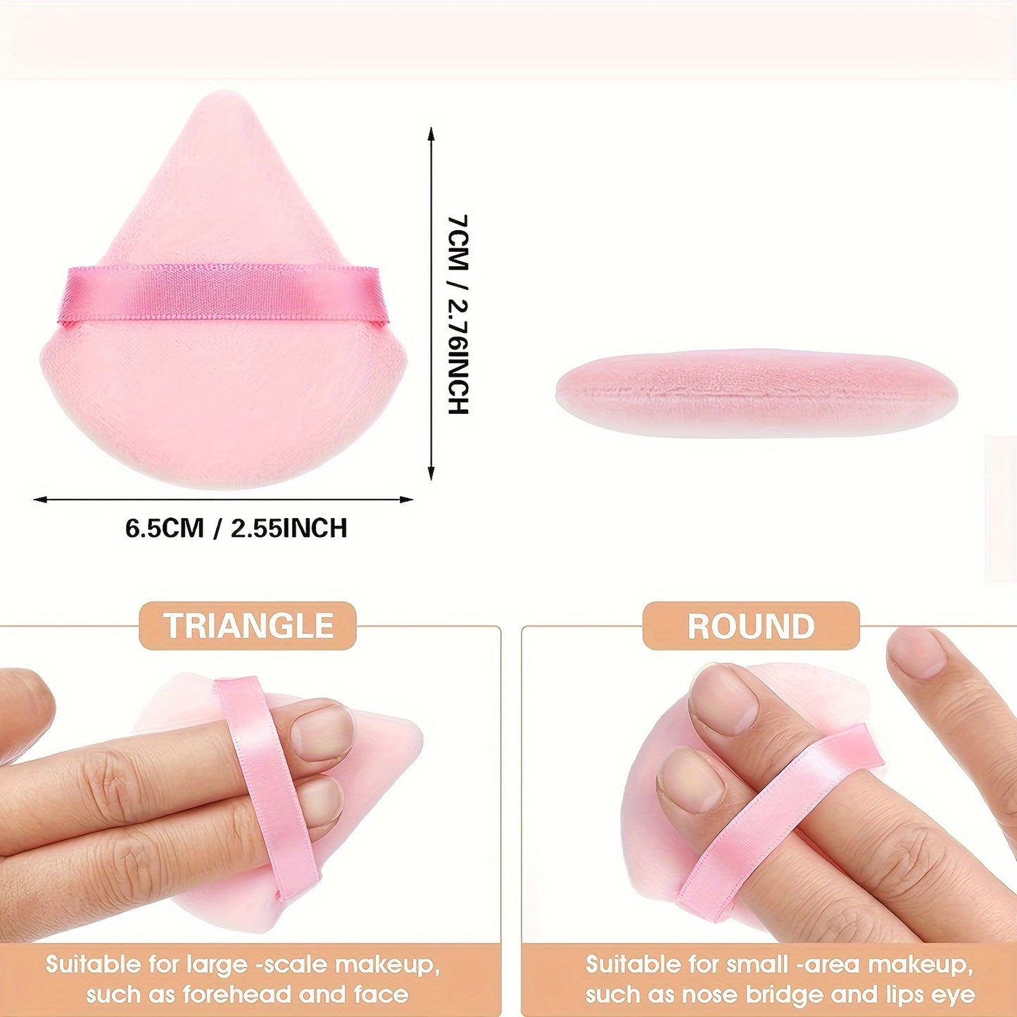 15 Pieces Facial Makeup Tools - 12pcs Ultra Soft Washable Face Body Powder Puff Makeup Sponge For Loose Powder Body Cosmetic Foundation Sponge Makeup Tool With 1pc Bowknot Headband & 2pcs Wristbands