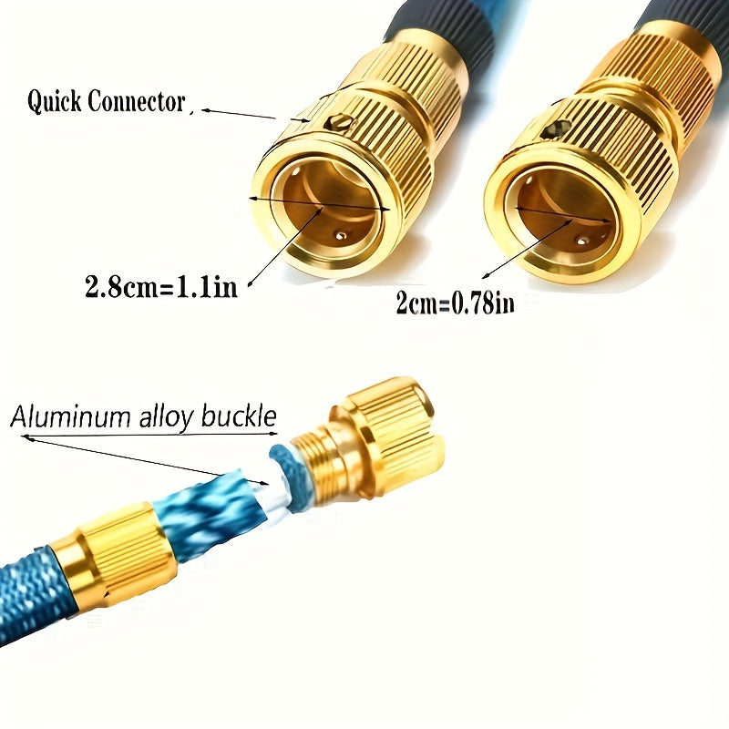 1 Roll, New Retractable Water Hose Car Wash Flowers Magic Hose Magic Water Hose Home Car Wash Garden Hose 3 Times Retractable Spray Gun