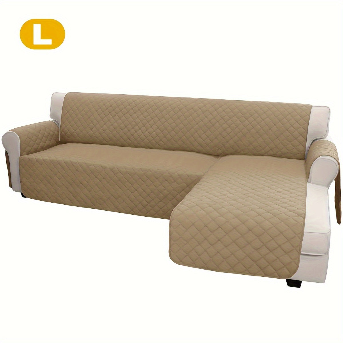 1pc Brushed Spring Polyester Two-Tone Double-Sided Chaise Lounge Cushion, Universal Sectional Sofa Cover for Left And Right Chaise.