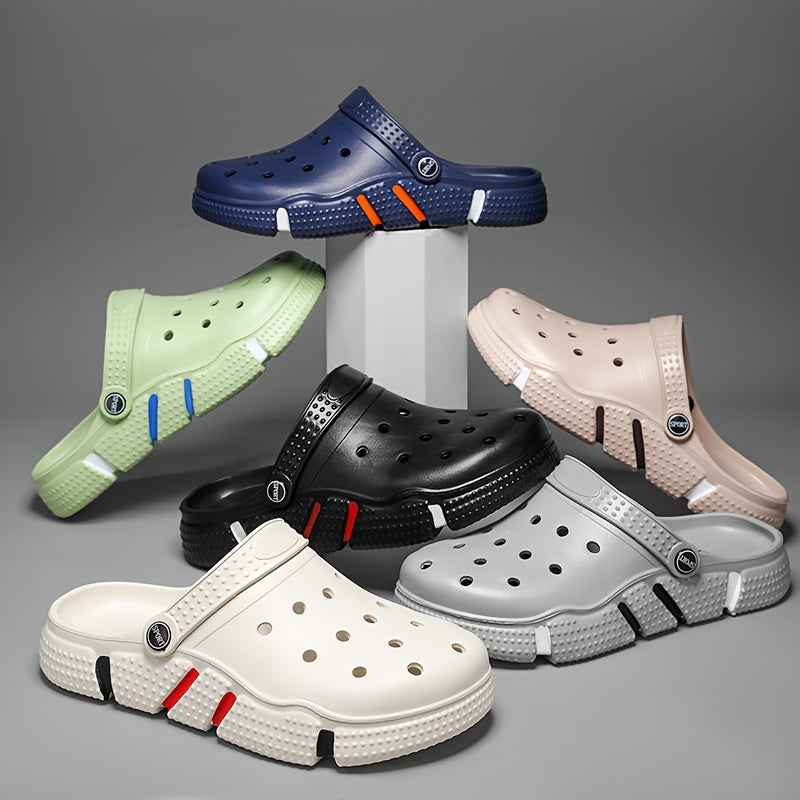 Unisex Clogs, Garden Shoes, Lightweight Non Slip Slides Slippers, Casual Hollow Out Beach Sandals, adult's footwear