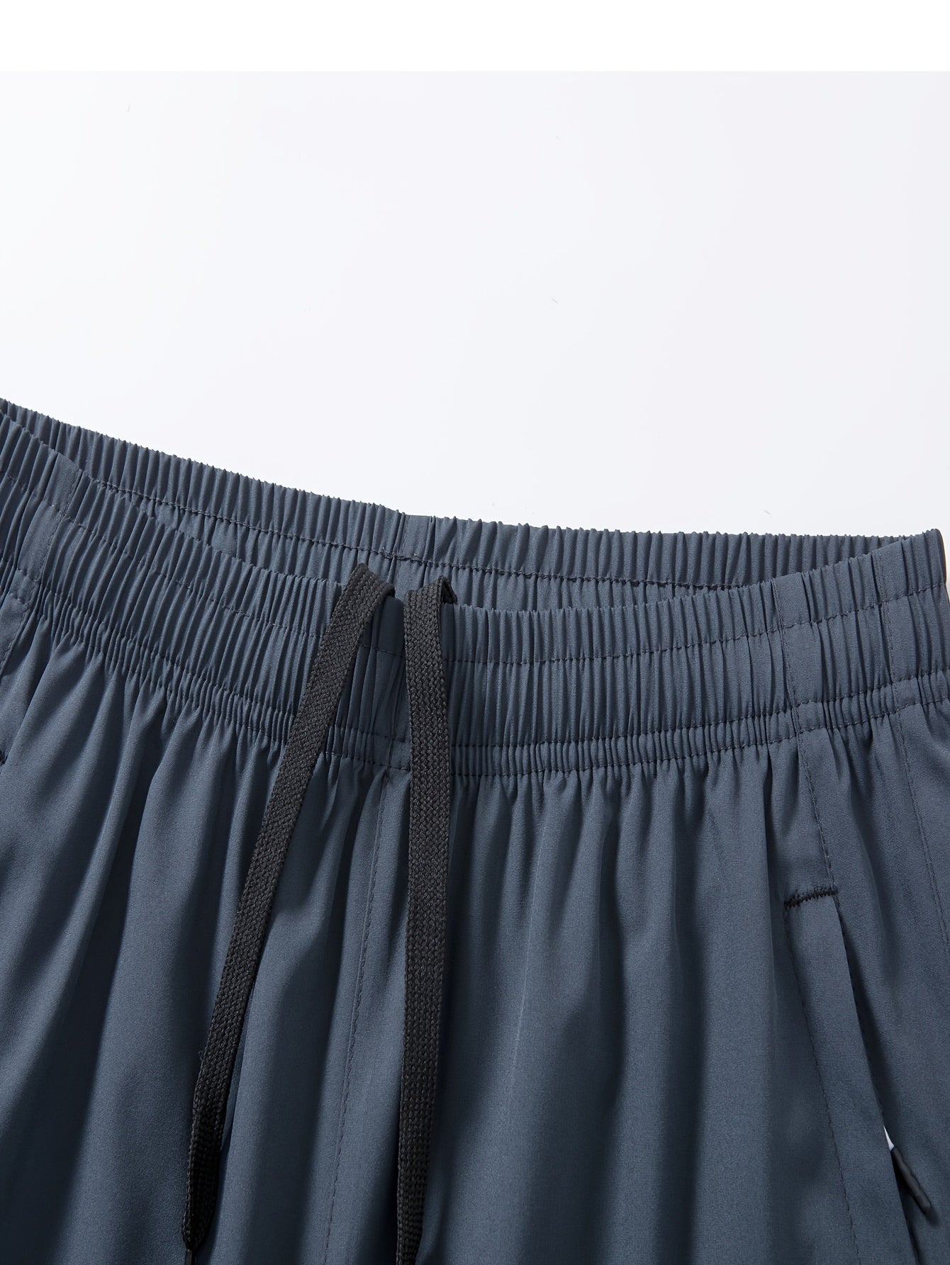 Men's Lightweight Polyester Casual Shorts with Lettering - Breathable Summer Beach & Outdoor Sports Shorts, Regular Fit, Pockets, Hand Wash or Dry Clean, Athletic Leisure Shorts | Modern Casual Shorts | Functional Pockets Des