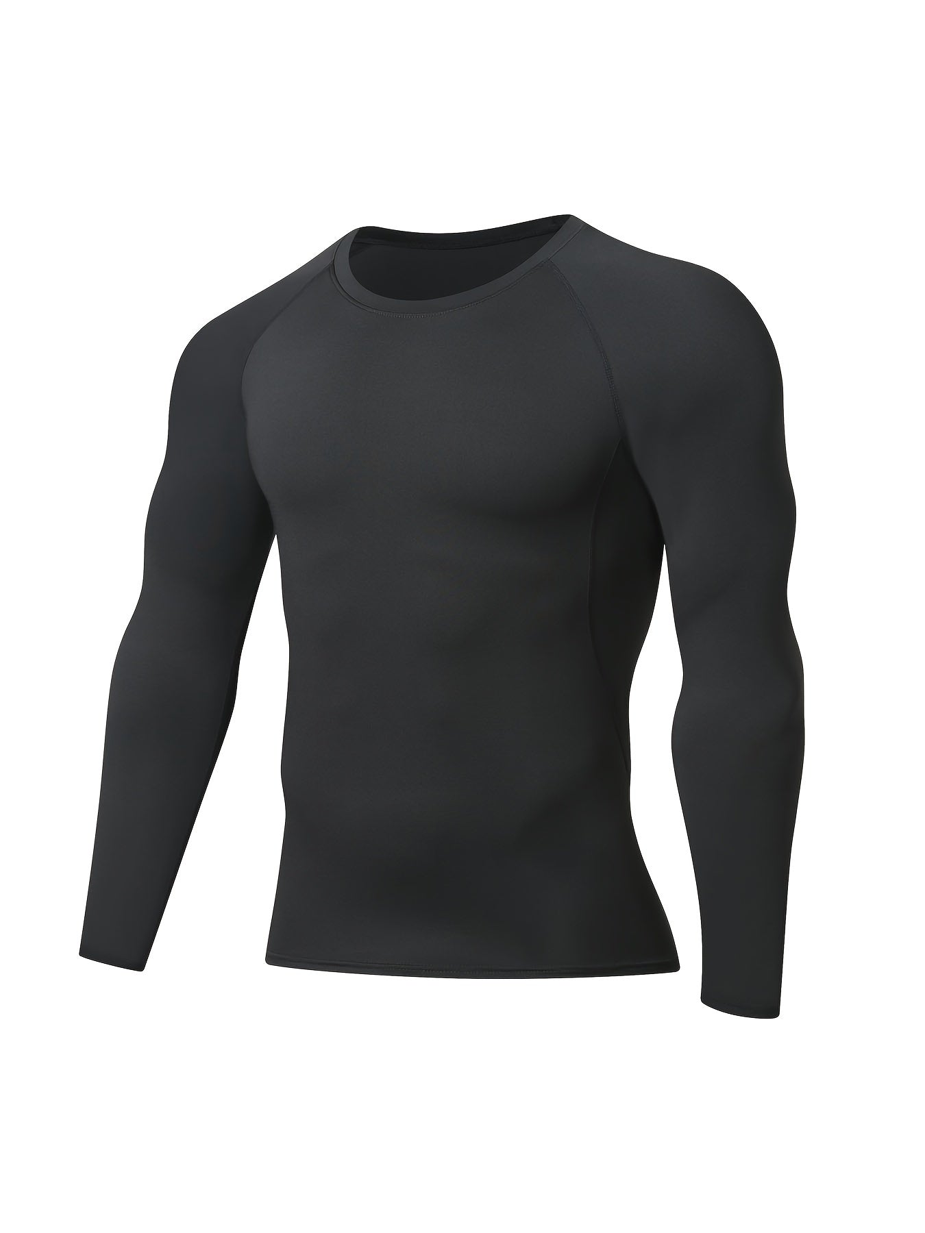 Men's Slimming Long Sleeve T-shirt, Compression Sweat Fitness Training Base Layer, Men's Waist Sculpting Sports Shapewear