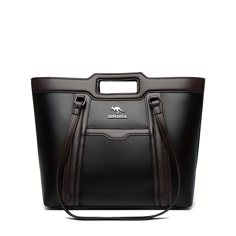 2025 New Women'S Shoulder Tote Bag, Stylish Large Capacity Underarm Bag, Casual Handbag, Soft Shoulder Bag, Women'S Commuter Bag, Made of High-Quality Synthetic, a Bag for Documents, Elegantly Simple Design, Zipper Closure, S