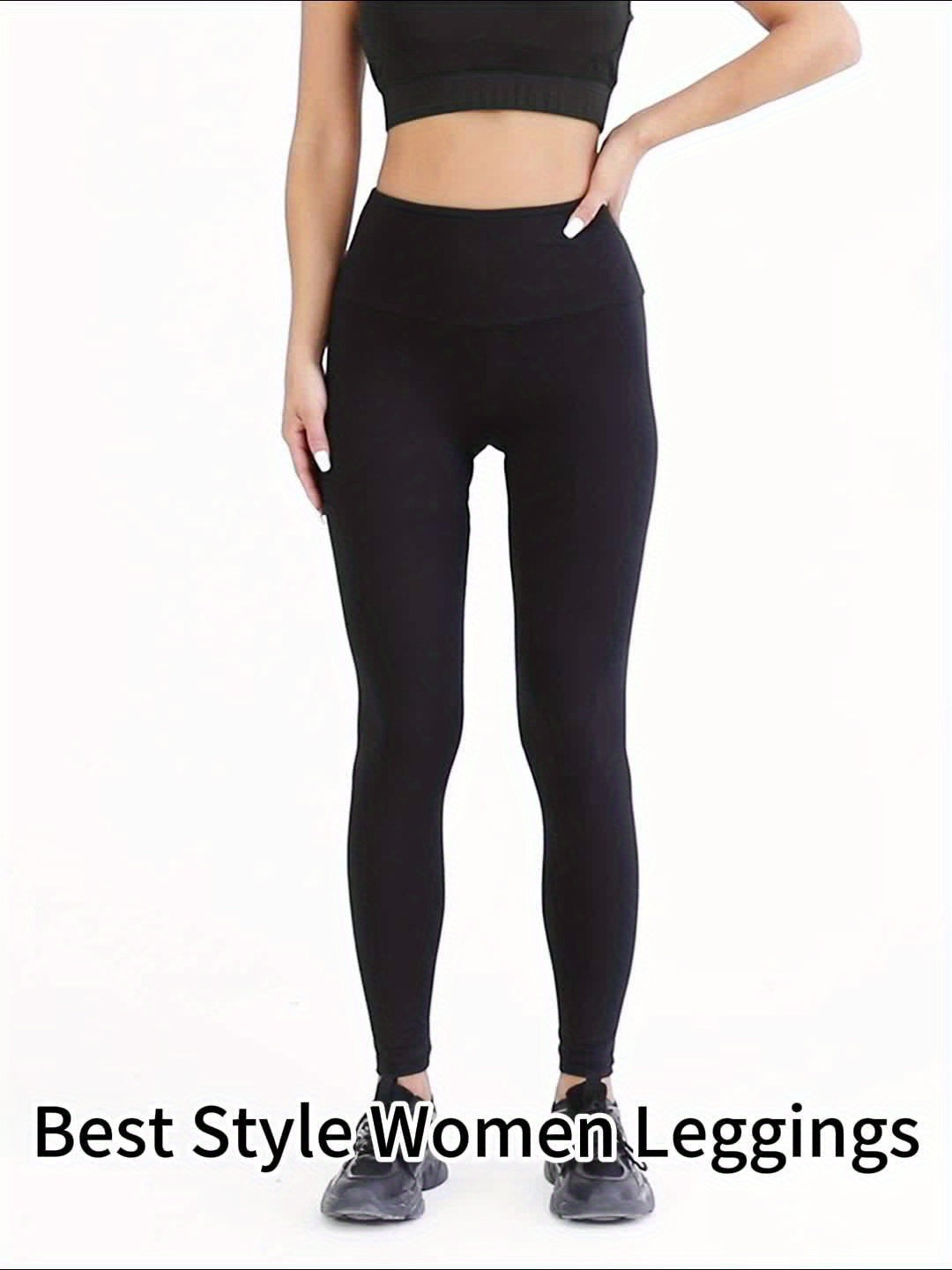 5 Pack High Waisted Yoga Leggings for Women, Super Soft Athletic Tummy Control Pants, No See-Through Stretch Fabric, Workout & Running Gear