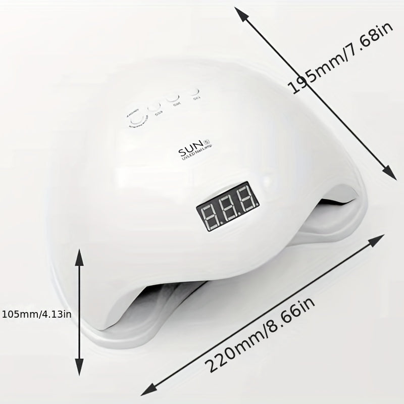 LED Nail Dryer, Gel Nail Polish Curing UV Light, With 4 Timers Auto-Sensing LCD Display Nail Tools, Quick Drying Nail Lamp, Portable Nail Dryer (white)