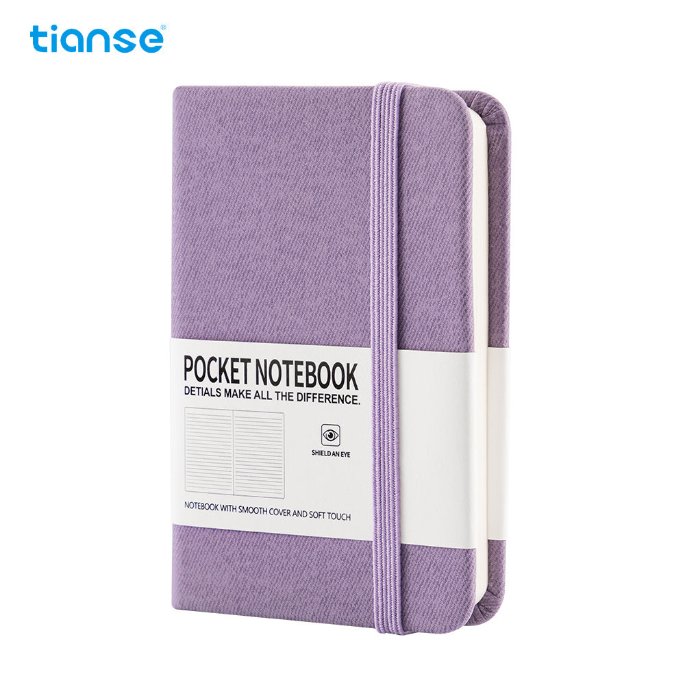 1pc TIANSE A7 Lined Pocket Journal Notebook, 100 Pages, Small, 3.15 Inches X 4.33 Inches - 100 Gsm Thick Paper, Hardcover