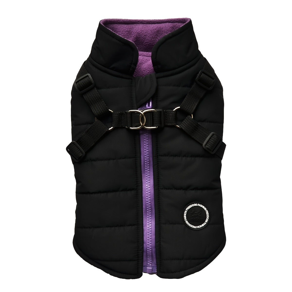 Warm Padded Dog Vest with Harness for Small and Medium Dogs - Red Coat for Extra Comfort and Security Christmas Gift