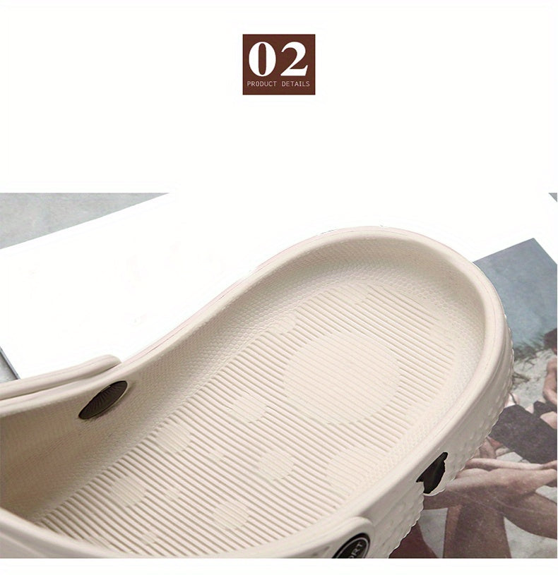 Unisex Clogs, Garden Shoes, Lightweight Non Slip Slides Slippers, Casual Hollow Out Beach Sandals, adult's footwear