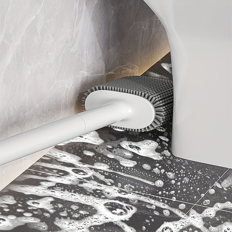 Essential Toilet Brush Set for Christmas And Halloween, Including a Toilet Brush, Holder, And a Flexible Brush Head with a Ventilated Stand. This Compact Wall-Mounted Toilet Brush Set Is Designed for Deep Cleaning in Bathroom
