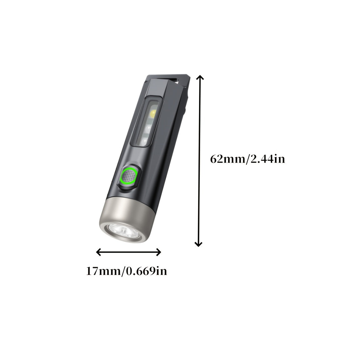 PHILIPS Bright light mini flashlight Portable pendable keychain purple light flashlight Tpye-C charging night commute travel essential, Camping Gear, Emergency Light, Lightweight Flashlight, Typec Charging, Powerful Beam, Han