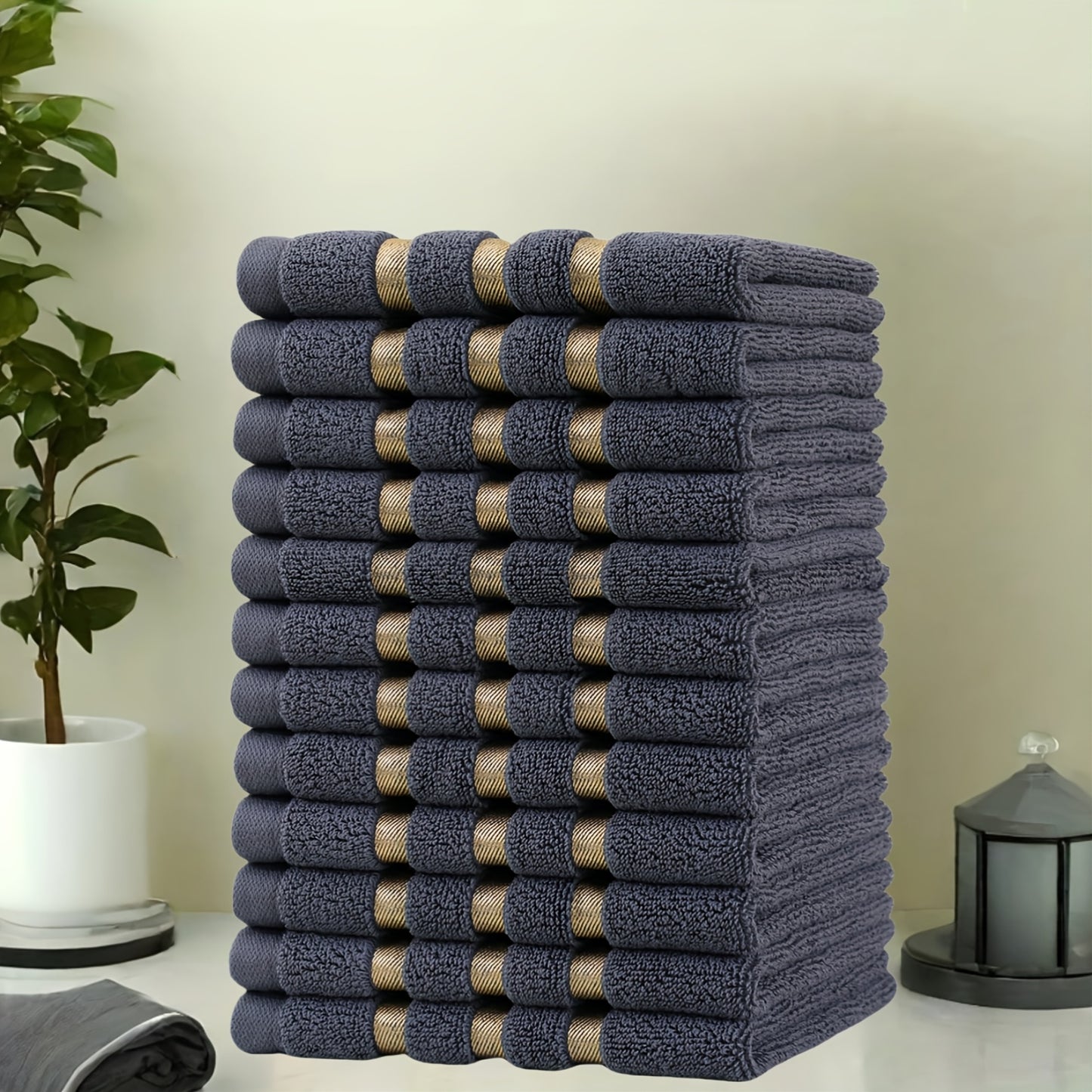Conjunto de Toalhas 100% Algodão Golden Square – 12 Peças