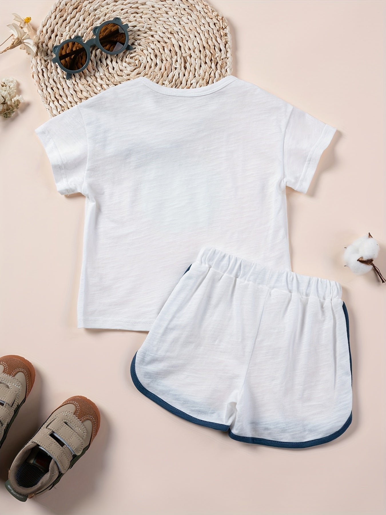 Toddler Kids Clothes Sets For Summer Rainbow Printed T-shirt And Short Pants 2pcs Girls Outdoor Clothing Suits Casual Style Children Cotton Tracksuits
