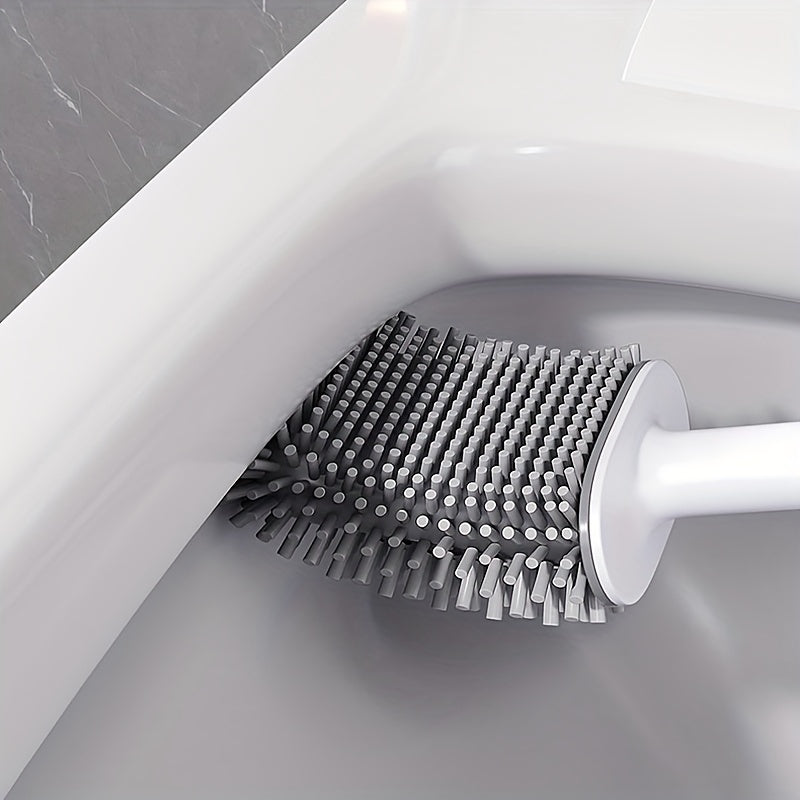Essential Toilet Brush Set for Christmas And Halloween, Including a Toilet Brush, Holder, And a Flexible Brush Head with a Ventilated Stand. This Compact Wall-Mounted Toilet Brush Set Is Designed for Deep Cleaning in Bathroom