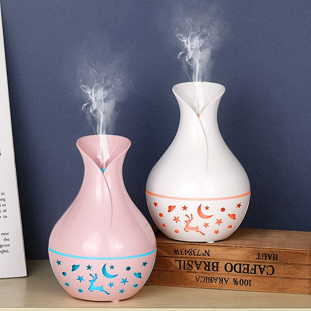 1pc AromaWave USB Powered Aromatherapy Diffuser - Multi-Functional Air Purifier, Facial Humidifier, and Room Freshener with Swab and Spring - Ideal for Office, Bedroom, Living Room - Plastic Material