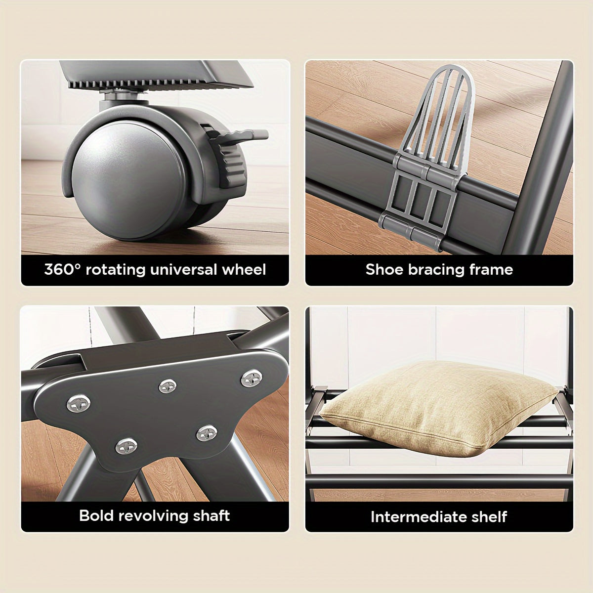 Joybos® Ultimate Space-Saving Foldable Drying Rack - 2-Level Laundry Drying Genius, Free-Standing With Height-Adjustable Wings, Effortless Storage Solution For Any Home, Drying Racks