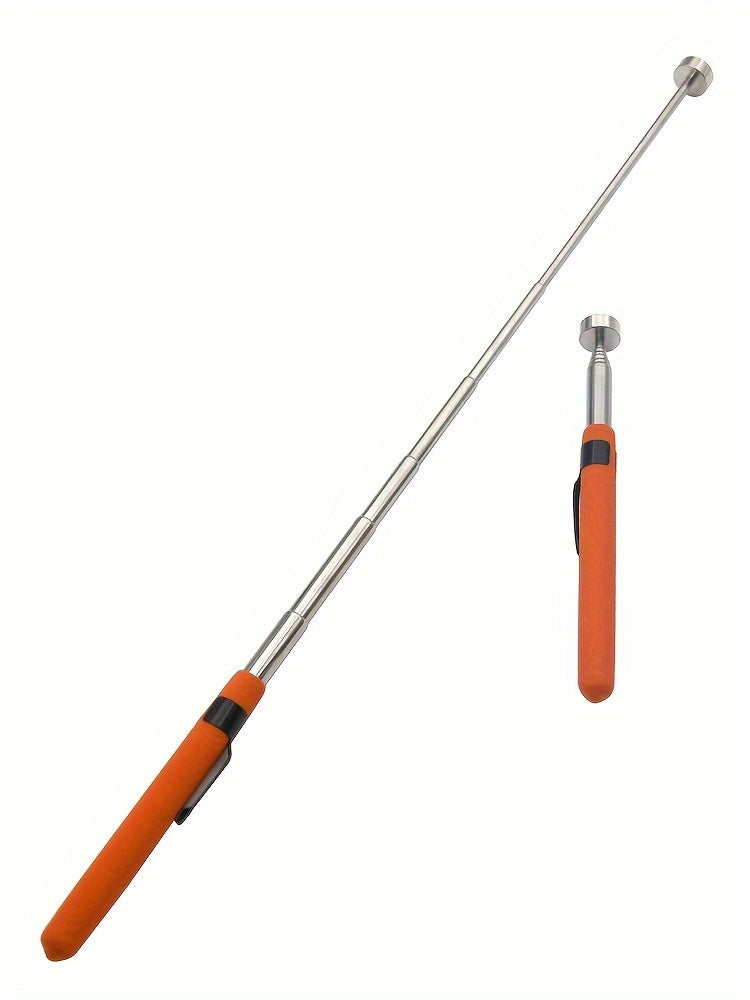 1pc Magnet Pickup Tool, Orange Telescopic Adjustable Magnetic Pick-Up Tools Picking Up Small Pieces