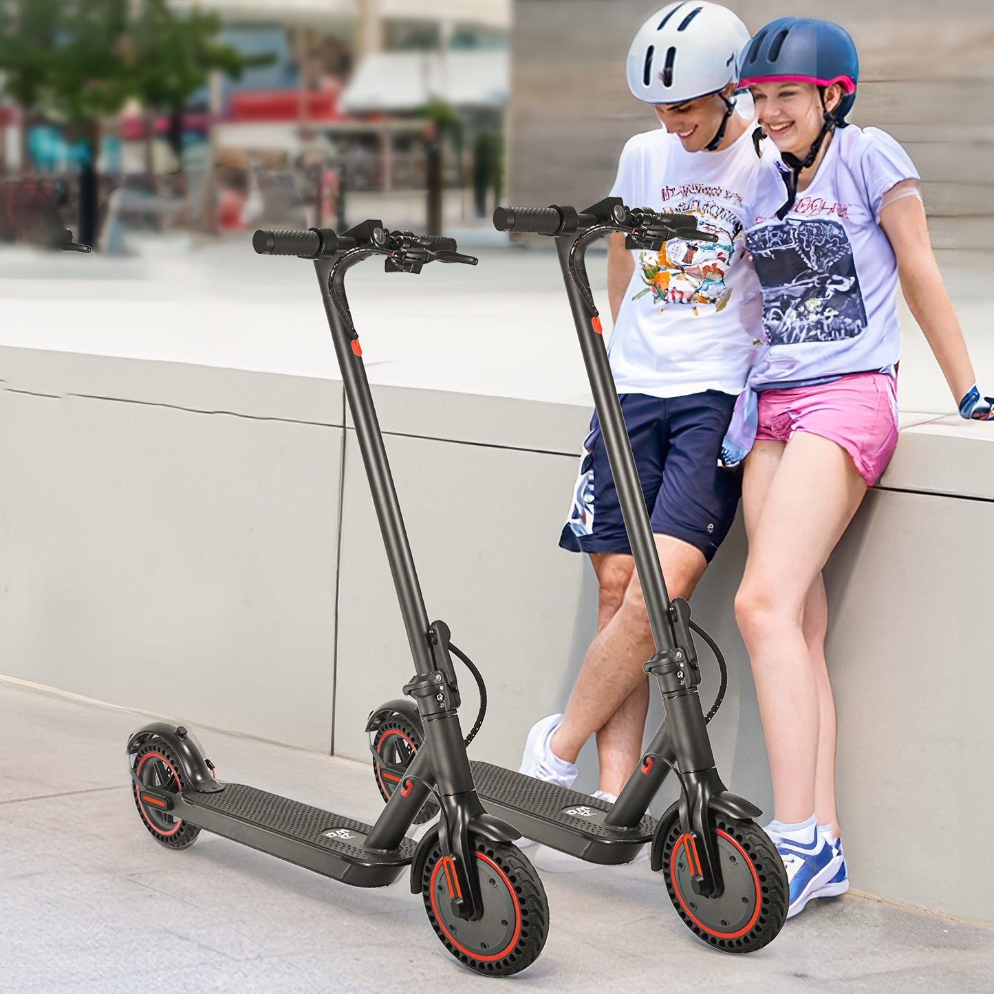 8.5-Inch Adult Electric Scooter, 350W Motor, Foldable Pedal Bike with LED Display And Headlights, 10.4Ah Battery, Maximum Range 21 Miles, Maximum Load Capacity 120Kg, Electric Scooter with Phone Holder And Lock, 3 Speed Modes