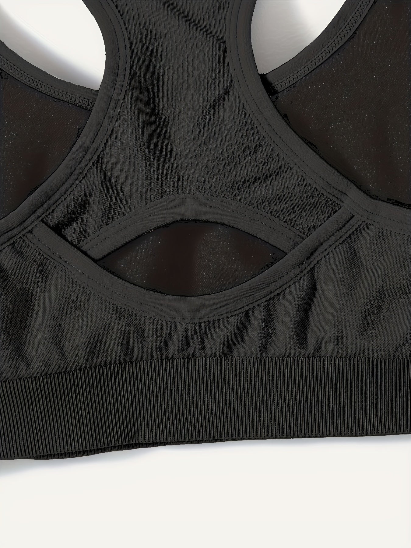 Women's High-Support Sports Bra with Removable Pads - Quick-Dry, Shockproof, Double-Layer Racerback Vest for Running & Fitness, Breathable Nylon-Elastane Blend, Non-See-Through, All-Season Activewear