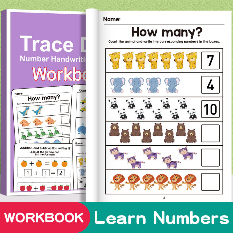64-Page Math Workbook: & Kindergarten Number Practice Book with Tracing, Writing & Coloring Activities - Interactive Early Learning Workbook for, Curriculum (Numbers 0-100, Counting Games)