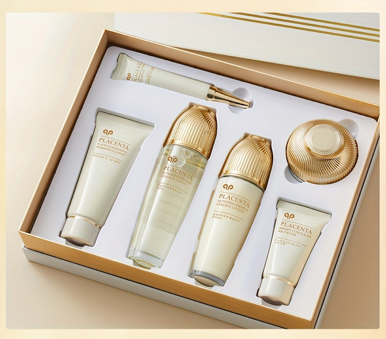 Sheep Placenta Active Plastic Firming Facial Skin Care Gift Box Moisturizing And Hydrating Skin Care Set, Prevent Dryness And Cracking
