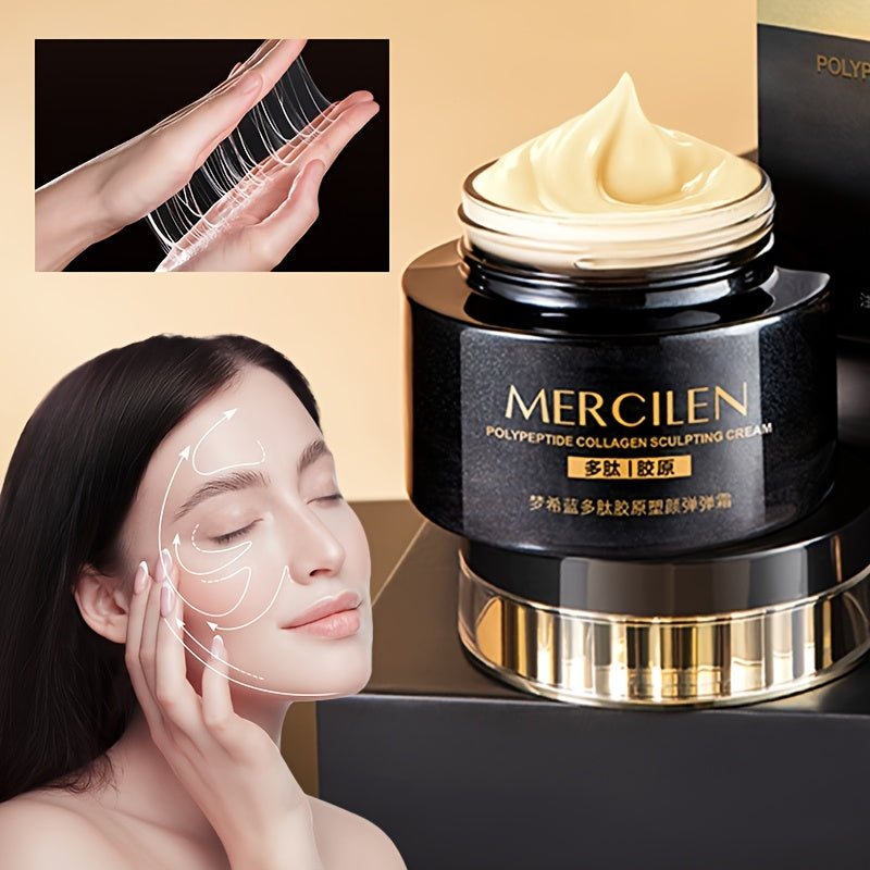 Mercilen Peptide Collagen Moisturizing Cream 50g - Hydrating Face Cream with Hyaluronic Acid & Plant-Based Squalane for Fair Skin, Anti-Aging Benefits, Moisturizing Face Cream | Hydrating Cream | Smooth Texture
