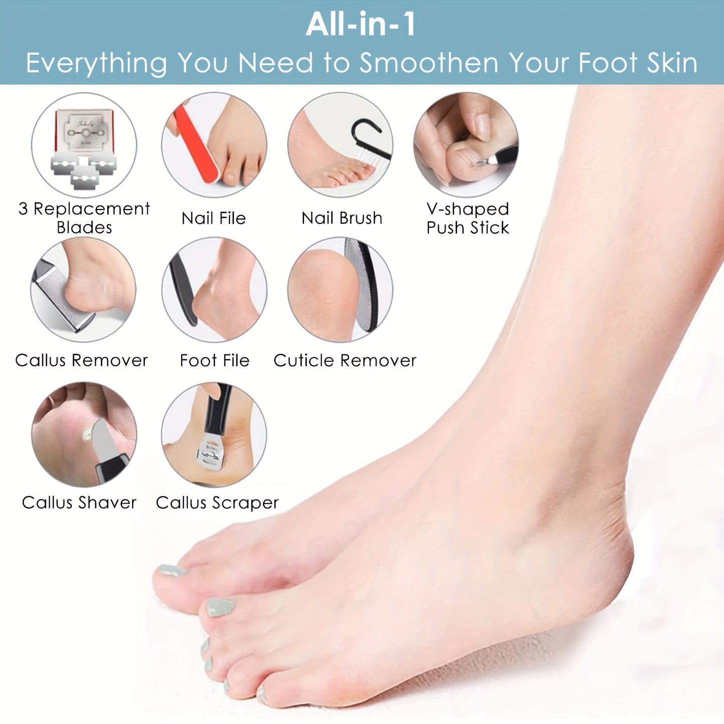 Upgraded Electric Foot Callus Remover With Vacuum 14-in-1 Rechargeable Foot Scrubber Dead Skin Remover, Foot File Pedicure Kit Tools With 2 Speed, Foot Care Kit With Battery Display