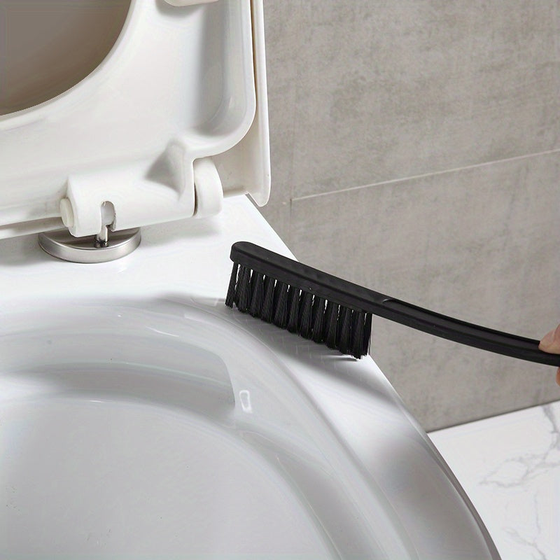 1pc No-Slip Silicone Toilet Brush Set with Long Handle and Soft Bristles for Easy and Quick Cleaning