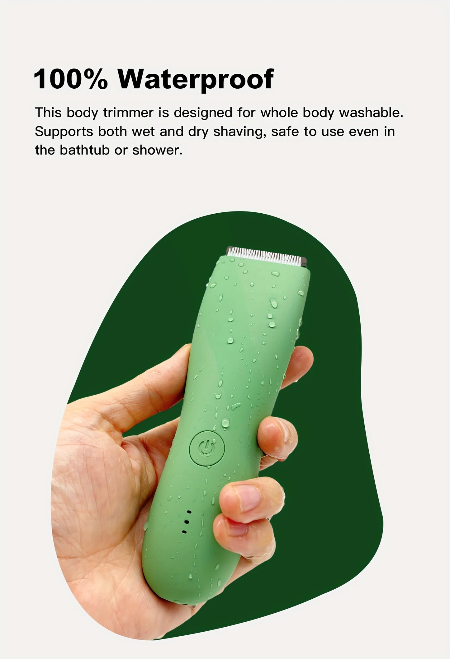 YAFULL Professional Body Groomer with IPX6 Replacement Blades - USB Rechargeable, 800mAh Lithium Battery, Ceramic Blade for Men'S Belly & Body Hair Trimming, Electric Shaver for Bikini & Men'S Grooming, Ideal Gift for Loved O