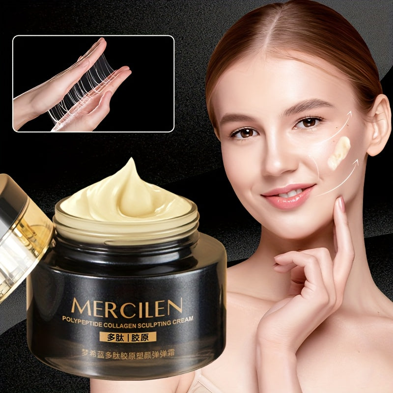 Mercilen Peptide Collagen Moisturizing Cream 50g - Hydrating Face Cream with Hyaluronic Acid & Plant-Based Squalane for Fair Skin, Anti-Aging Benefits, Moisturizing Face Cream | Hydrating Cream | Smooth Texture