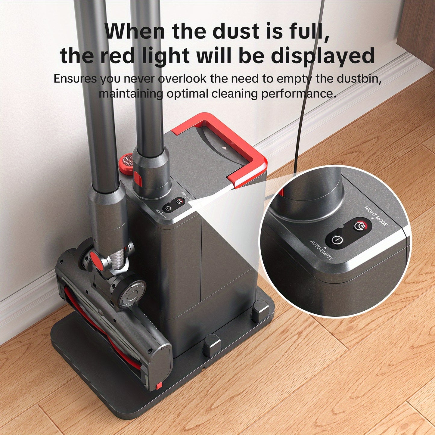 Lubluelu 46000PA Stick Vacuum Cleaner With Self-Empty Station Base, Cordless Vacuum Cleaner With Anti-Tangle Brush And Upgraded Green Light, Wireless Vacuum For Home Pet Hair, Carpet, Hard Floor - X1000