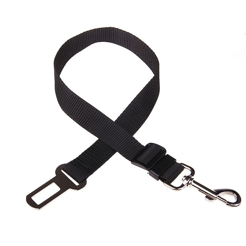 Keep Your Pet Safe On The Road: 1pc Retractable & Adjustable Pet Seat Belt For Cars