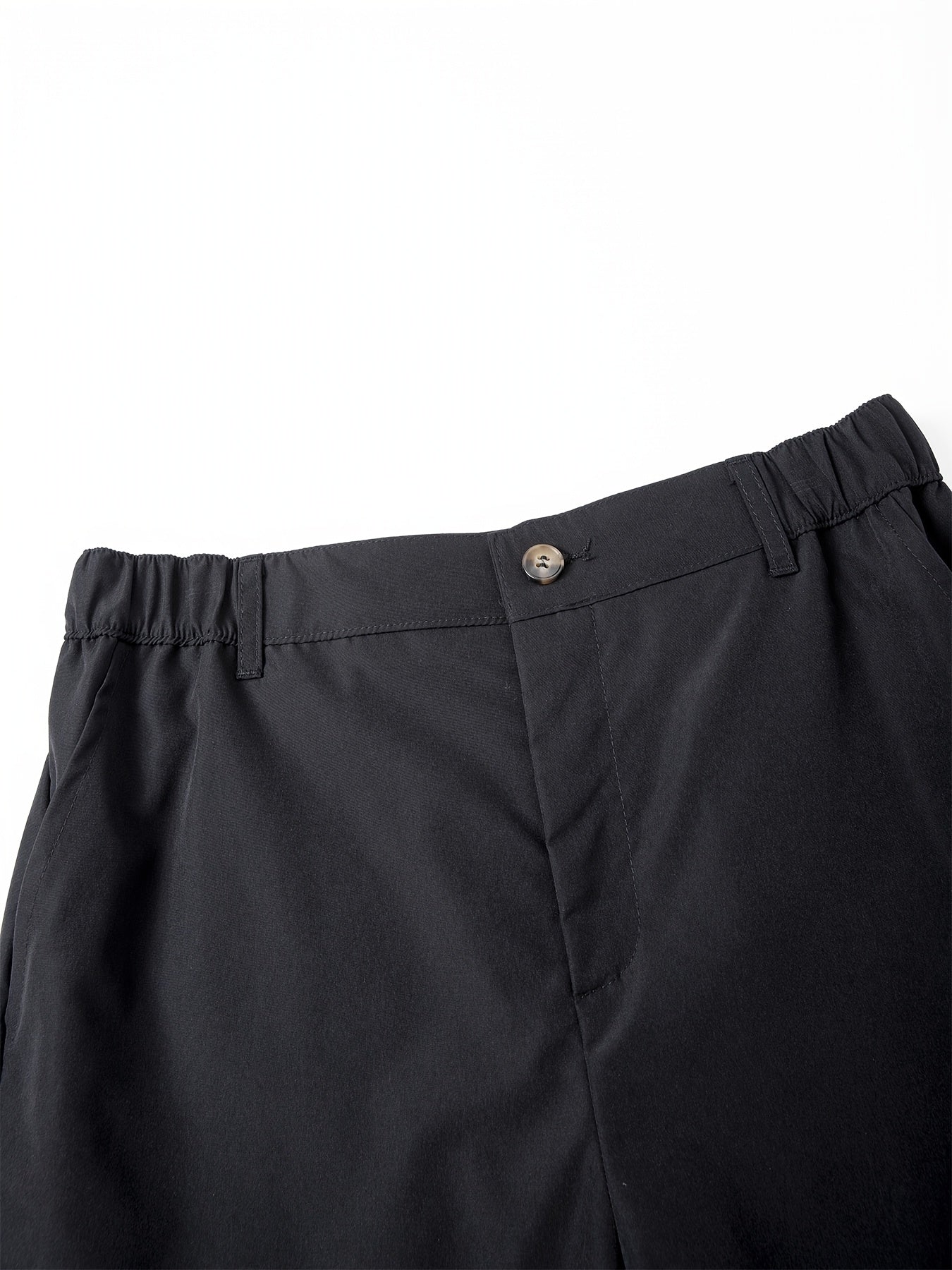 5pcs Men'S Fashion Solid Color Shorts, Woven, Simple, Straight Leg, Five-Inch, Versatile, Business Style, Street, Versatile, Beach Vacation, Travel, Outdoor, Casual, Sports, Zipper, Resin, Button, Half, Elastic, Belt, Casual
