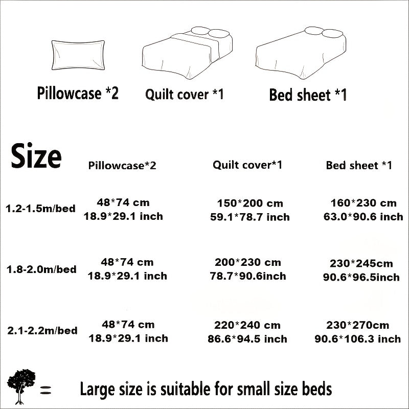 Four Seasons Beige-Friendly Printed Brooklyn Pattern Flannel Set, 4pcs 100% Cotton, 1 Duvet Cover + 2 Pillowcases + 1 Fitted Sheet, Soft and Delicate, Breathable and Sweat-Wicking, Simple and Elegant, Machine Washable,  Beddi