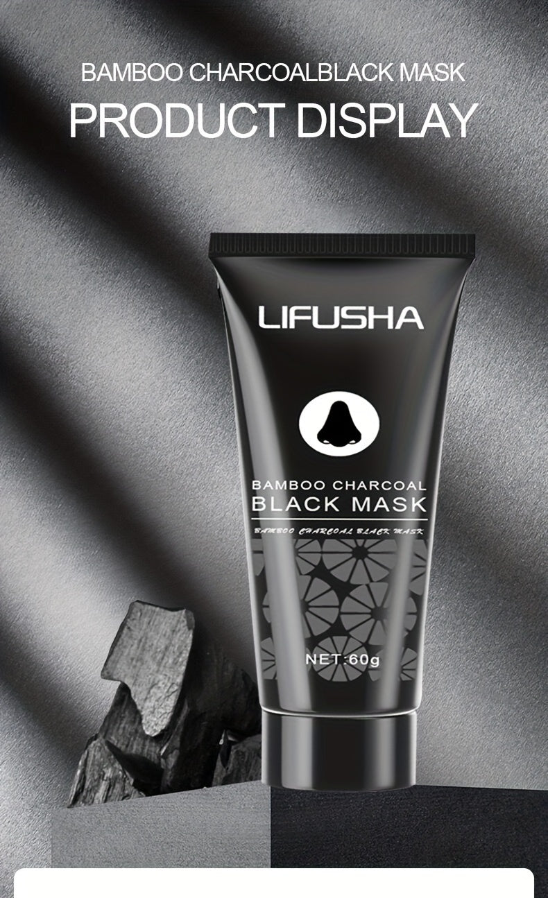 1/2pcs Bamboo Charcoal Peel Off Cleansing Mud Mask, Blackhead Cleansing, Pore Cleanser, Great For Oily Skin, Face Mask For Women And Men