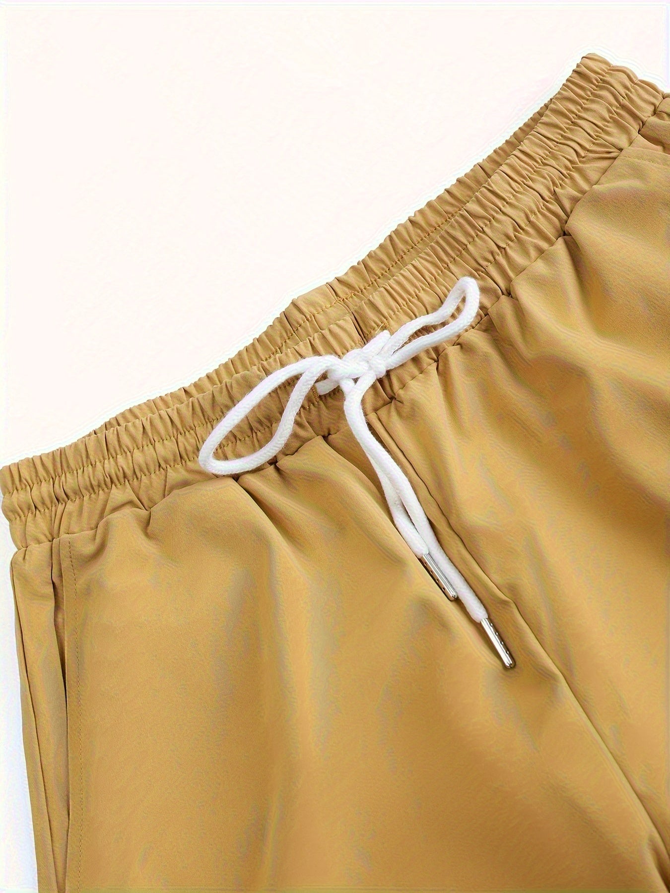3pcs Men'S Plus Size Casual Shorts Set - White with Black Spider Web Print, Drawstring Waist, Non-Stretch Fabric, Perfect for Beach or Sports, Beach Shorts | Sporty Style | Woven Texture