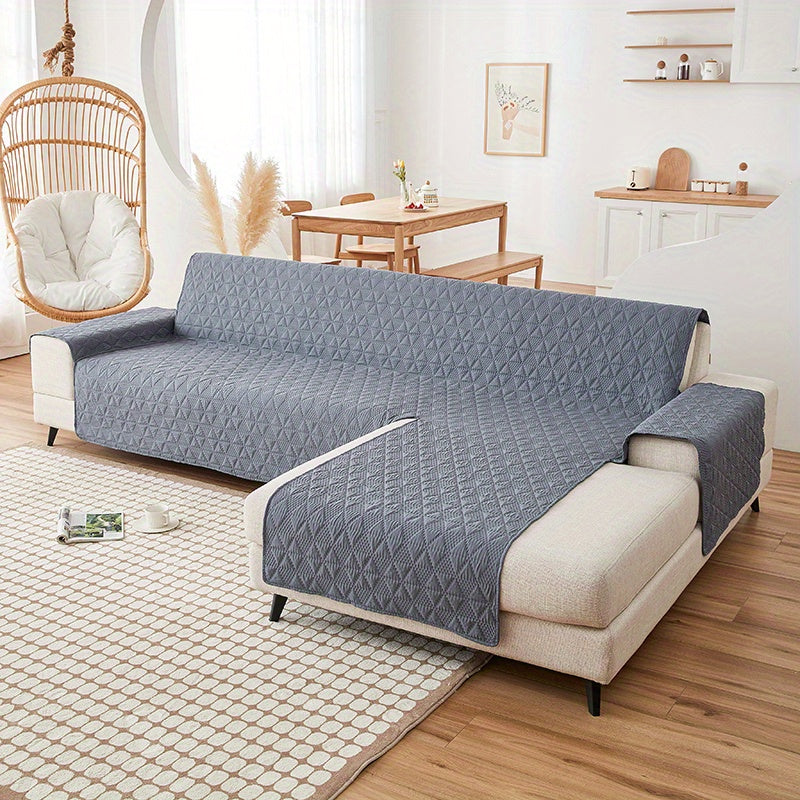 1pc Double-sided Waterproof Sofa Slipcover, Cushion Sofa L-shaped Universal Cover, Furniture Protector For Bedroom Office Living Room Home Decor Washable Couch Cover For Dog